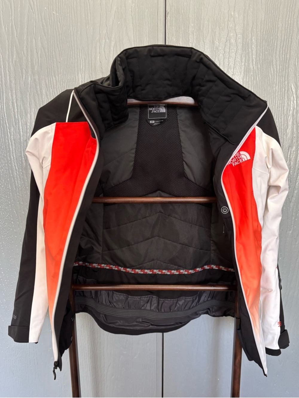 The North Face Black, Orange & White Ski Jacket, Small Women’s